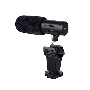 Microfone Direcional Para Celulares e Câmeras Mamen Mic-06