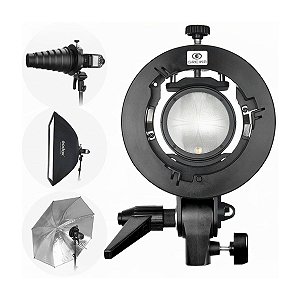 Suporte Adaptador Flash Speedlight V1 Ad200 ad300 p/ Bowens - Greika S2