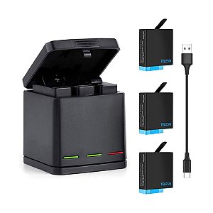 Carregador Gopro Triplo para Bateria Hero13