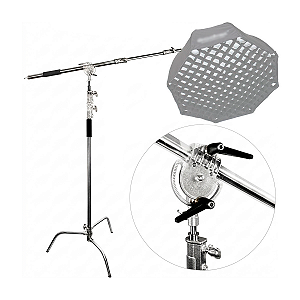 Tripé Profissional Century Girafa Aço Inox 3,30m 30KG CS330x