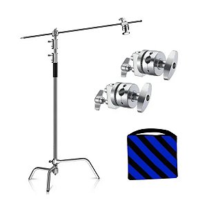 Tripé de Iluminação Aço Inox 3,30m Bolsa Cap Boom 5KG CS-330