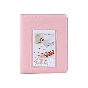 Álbum Instax Mini Polar 64 Fotos de Couro - Rosa