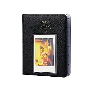 Álbum Instax Mini Polar 64 Fotos de Couro - Preto