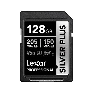 Cartão de mémoria SDXC Lexar Profissional 128gb V30 205Mbs