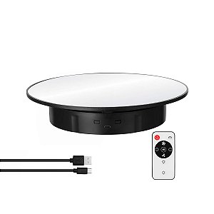 Expositor De Objeto Giratório 360° Espelhado 32cm + Controle