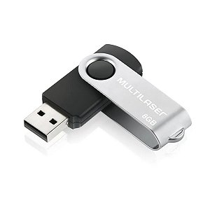 Pendrive Básico Twist Multilaser Preto Capacidade 8GB