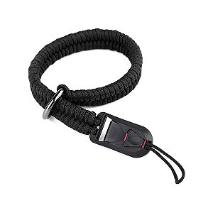 Alça De Punho Trançada Saque Rápido Para Câmera Preto 30cm