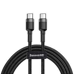 Cabo de Dados Turbo PD 3A Calufe Series 2m Tipo-C para Tipo-C - Baseus