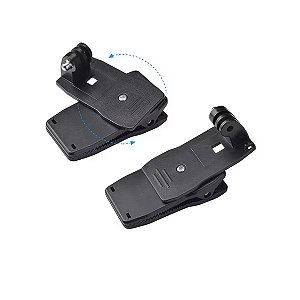 Suporte Gopro Mochila Grampo Presilha Giratório 360°