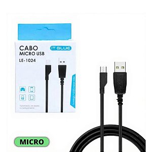 Cabo De Dados USB Para Micro USB V8 2.1A 1 Metro IT-Blue LE-1024
