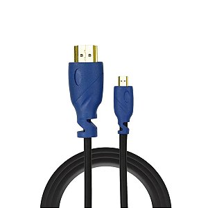 Cabo HDMI 2.0 4K HDR 19 Pinos 32AWG 3M x Micro HDMI