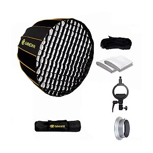 Softbox Parabólico Bowens/Speedlite 90cm Com Grid GKH-90