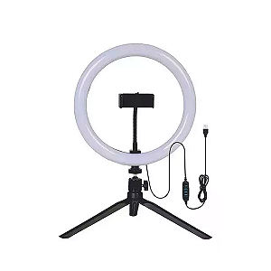 Ring Light De Mesa 8" Iluminador LED Com Suporte P/ Celular