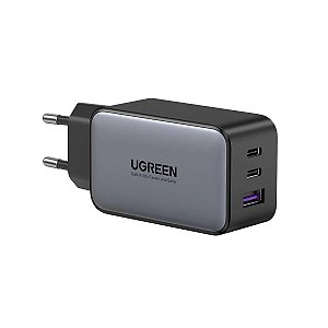Carregador Ugreen 3 em 1 Gan X 65W Porta Usb C e Usb A
