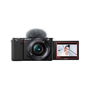 Câmera Sony ZV-E10 Mirrorless 4K com Lente 16-50mm (Preta)