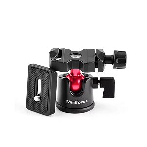 Cabeça de Tripé BallHead 1/4 3/8 Câmeras 360° Engate Rápido