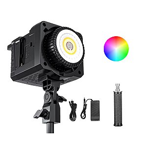 Iluminador de LED Sokani X100 RGB + Suporte de Mão e Fonte