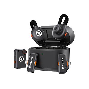 Microfone Lapela Duplo Sem Fio Lark M2s Ultimate Combo