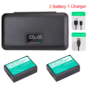 Carregador de Armazenamento Portátil  Digital Duplo LP-E10