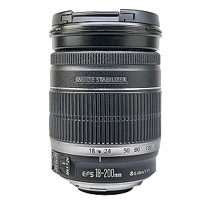 Lente Canon Lens EF-s 18-200mm F/ 3.5-5.6 IS- Seminova