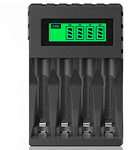 Carregador de Pilhas P/4 AA e AAA Republic PJ-LCD005 USB