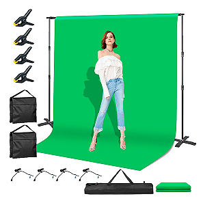 Suporte Fundo Infinito Chroma Key 2.4x3m Bolsa E Esticadores
