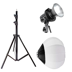 Iluminador Colbor CL60 Bicolor + ChinaBox 65cm + tripé 2,80m