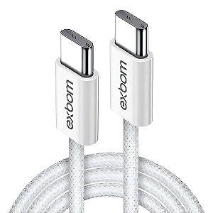 Cabo Tipo C Type USB-C Iphone 20W Nylon Trancado Exbom