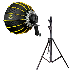 Led Softbox 52cm GKT-600 fonte + Tripé de Iluminação 2,80