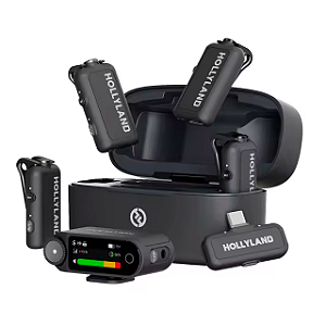 Microfone Sem Fio Hollyland Lark Max 2 Combo Para 4 Pessoas