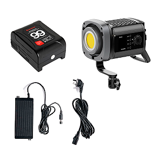 Kit Iluminador Ulanzi Vl-200bi + Bateria V-mount 99W + Fonte