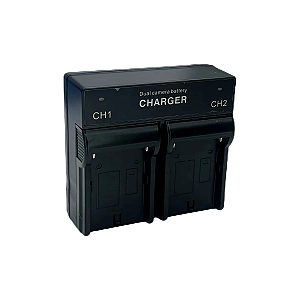 Carregador Duplo Para Baterias Np-f970 F550 F330 F950 F770