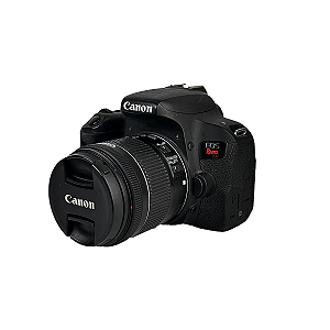 Câmera Canon T7I Seminova + Lente Canon EF 18-55mm STM