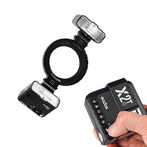 Kit Flash Macro Godox MF12 K2 + Transmissor X2T-C Canon