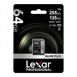 Cartão de Memória Lexar 64gb 4k V30 255mbs Profissional