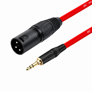 Cabo Adaptador P2 Macho Para 2 XLR Macho e Fêmea