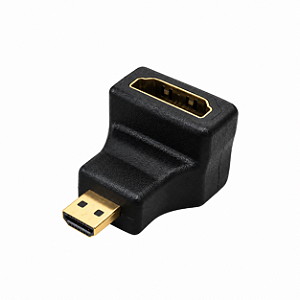 Adaptador Micro HDMI Macho Para HDMI Femea 90 Graus