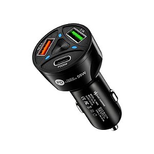 Carregador Veicular 55W Power 3.0 com USB-C e USB 2.0