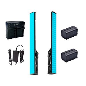 Bastão Led Yongnuo YN660 RGB + 2 Baterias NP-F950 + Fonte + Carregador
