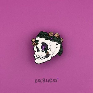 Pin Caveira & Cogumelos Esmaltado
