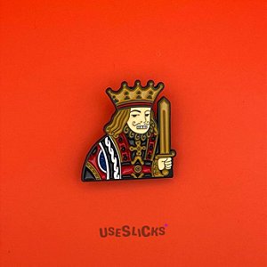 Pin Rei Baralho Poker Esmaltado - Edição Limitada