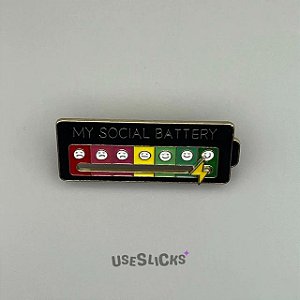 Pin Interativo Bateria Social Esmaltado - Edição Limitada