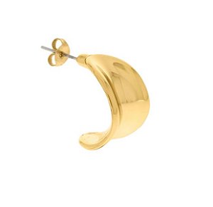 Brinco meia argola orgânica