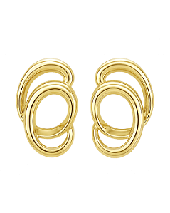 Brinco orgânico oval duplo