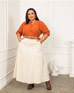 SAIA DE LINHO  PLUS VESTE 48/50