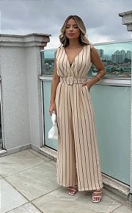 Macacão Comprido Listrado