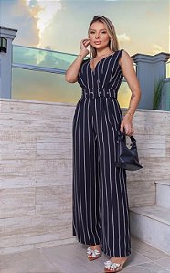 Macacão longo Listrado