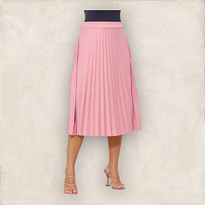 Saia Curta Plissada Curta