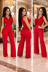 Macacão Longo Elastano Feminino