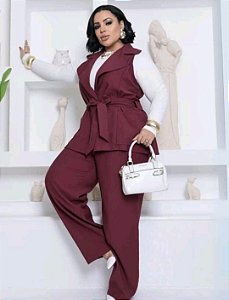 Conjunto Calça com colete longo
